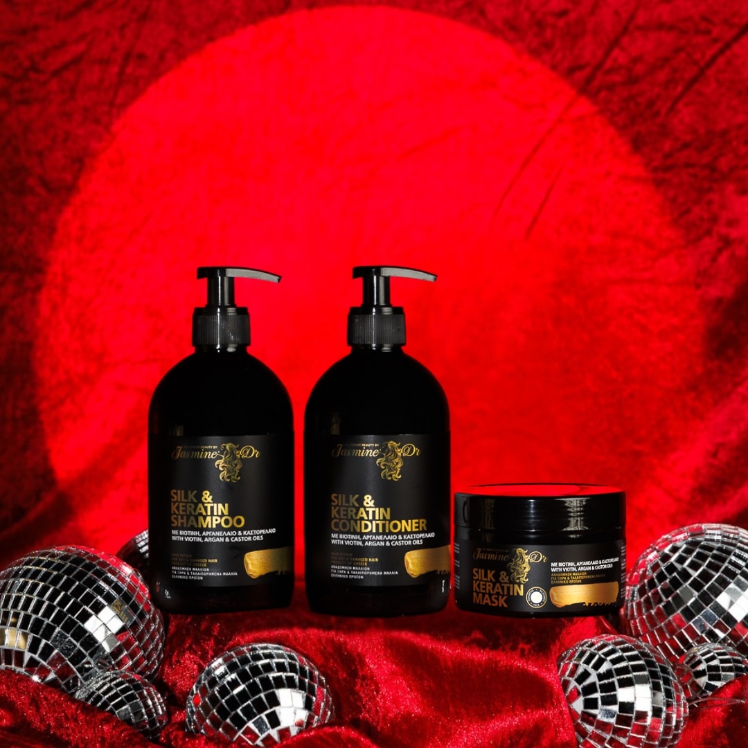 Σαμπουάν Silk & Keratin μικρό (500ml) + Conditioner Silk & Keratin μικρό (500ml) + Μάσκα Silk & Keratin μικρή