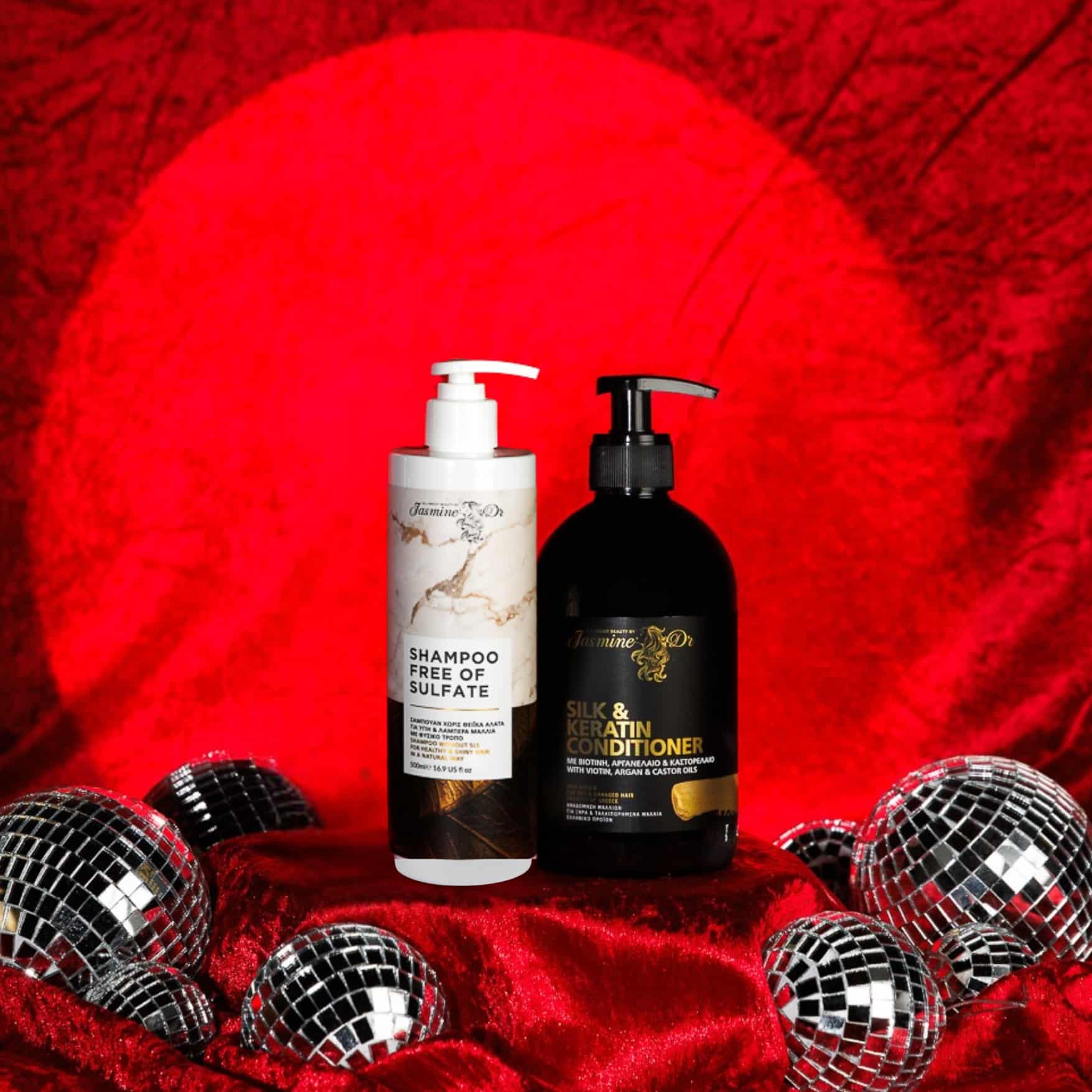 Σαμπουάν Sulfate Free μικρό (500ml) + Conditioner Silk & Keratin Μικρό (500ml)