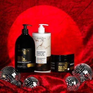 Σαμπουάν Sulfate Free μεγάλο (1000ml) + Conditioner Silk & Keratin μεγάλο (1000ml) + Μάσκα Silk & Keratin μεγάλη (500 ml)